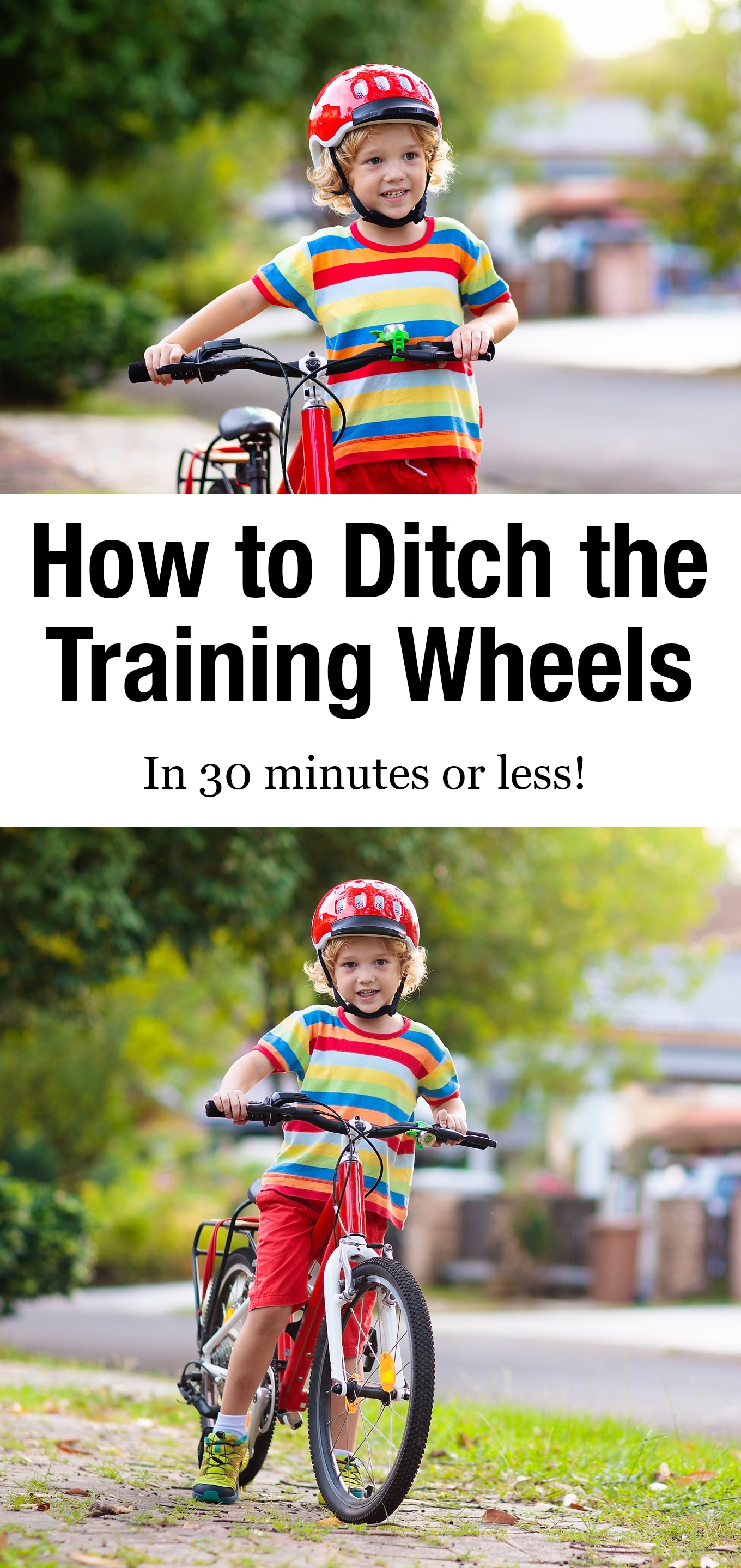teaching 5 year old to ride bike without training wheels