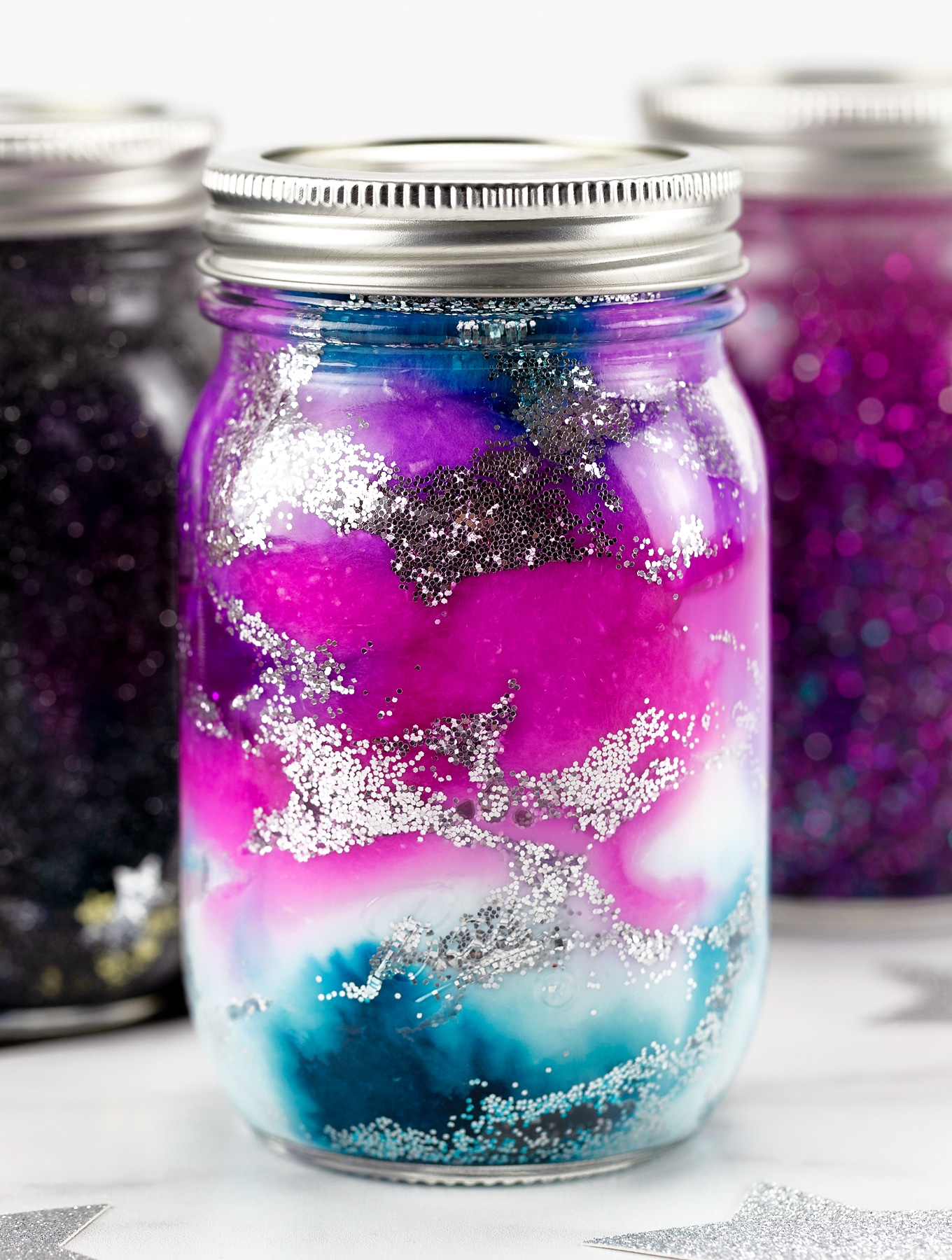 Galaxy Glitter Jars | Fireflies and Mud Pies