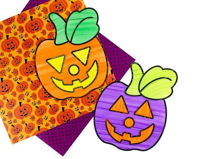 Paper Jack-O'-Lantern Craft for Kids