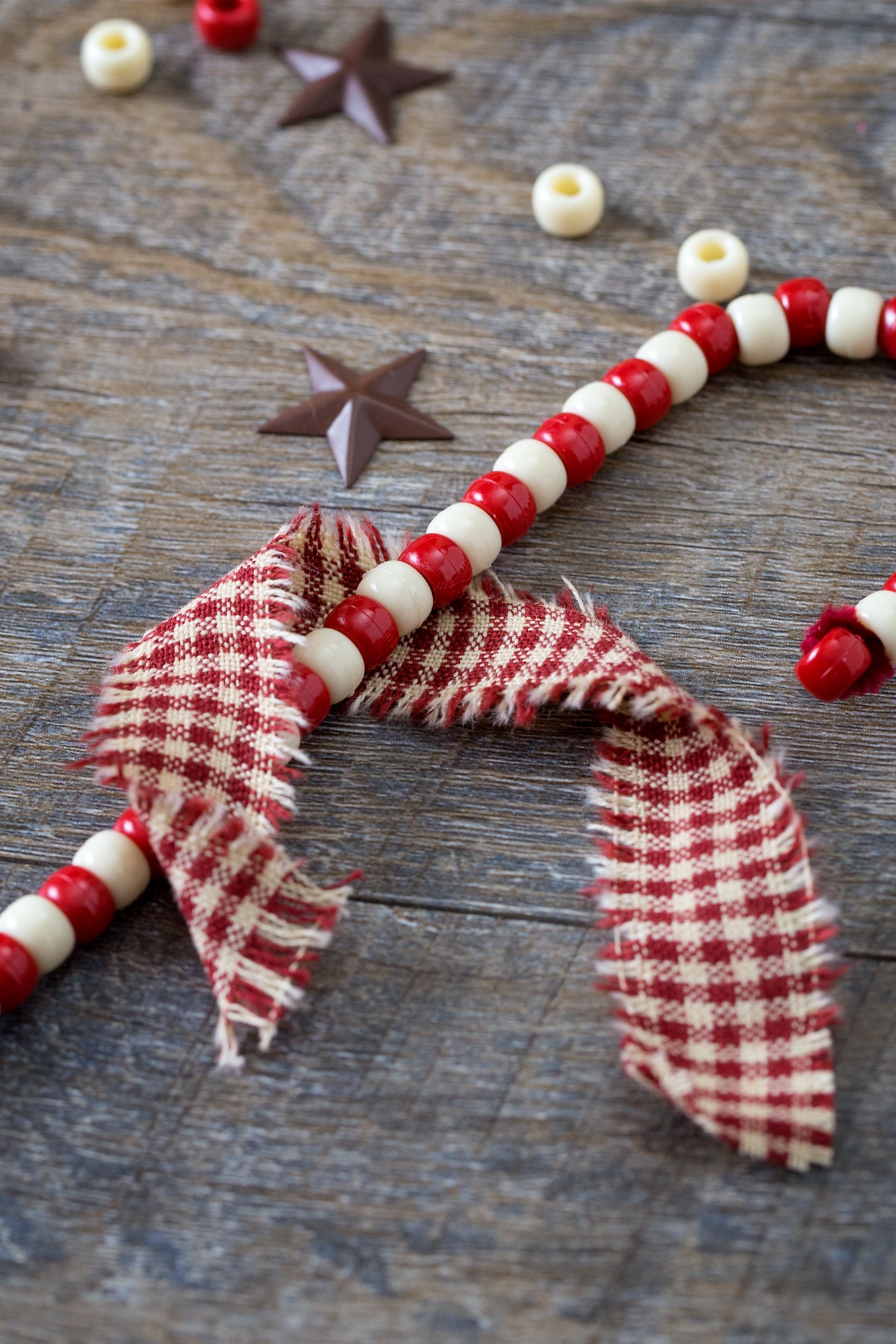 beaded candy cane ornament craft