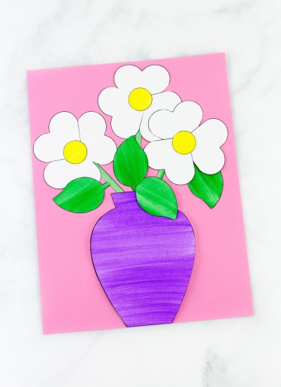 Paper Flower Bouquet Craft for Kid