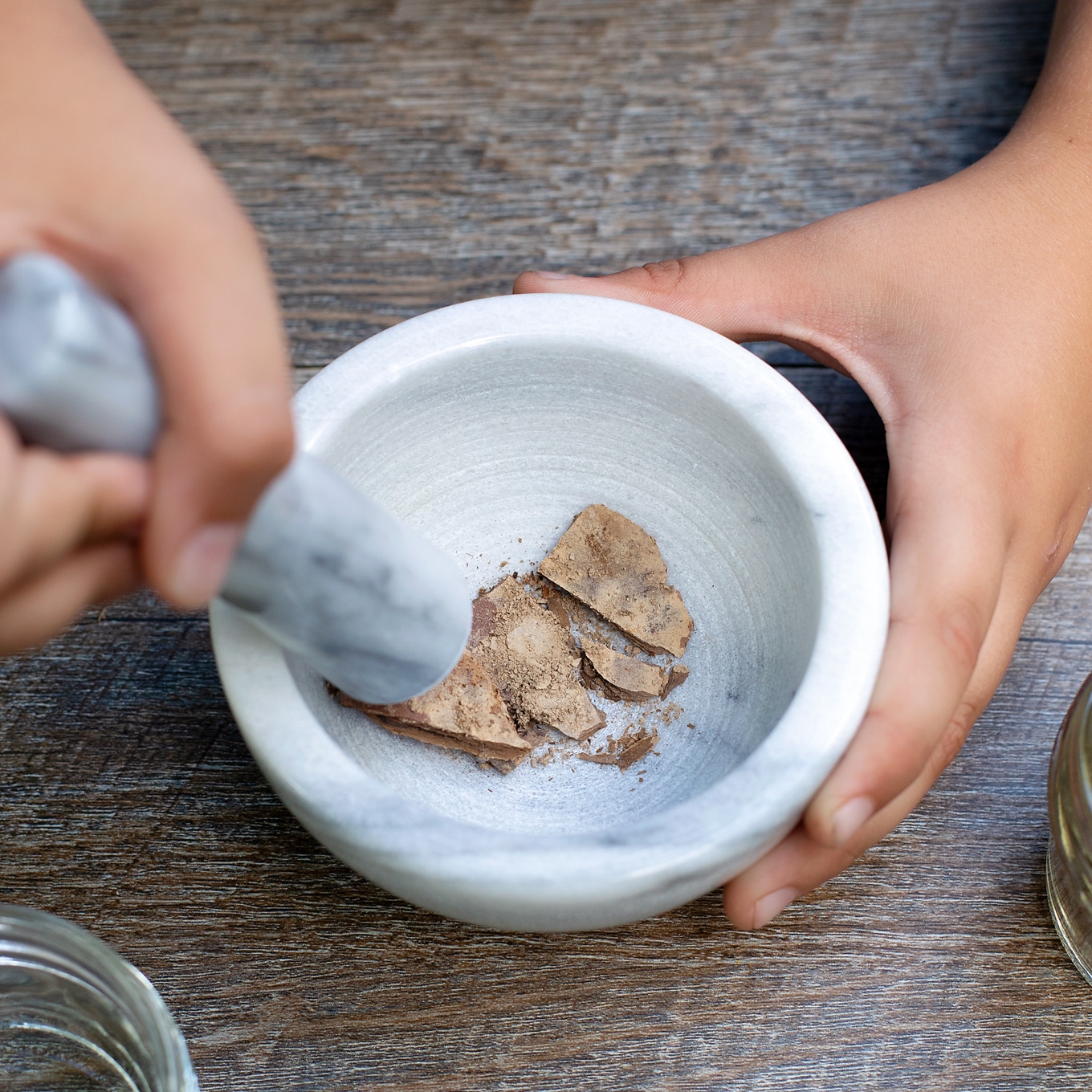 Child Creating Ochre Paint