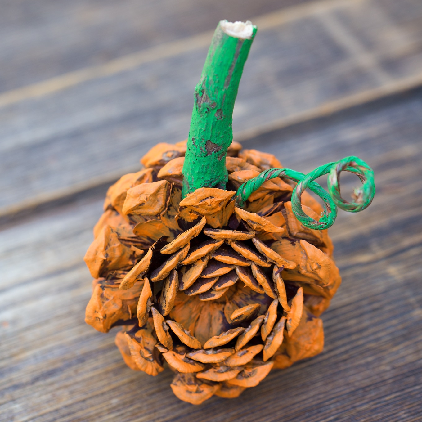 Easy and Fun Pine Cone Pumpkin