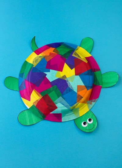 Tissue Paper Turtle Craft